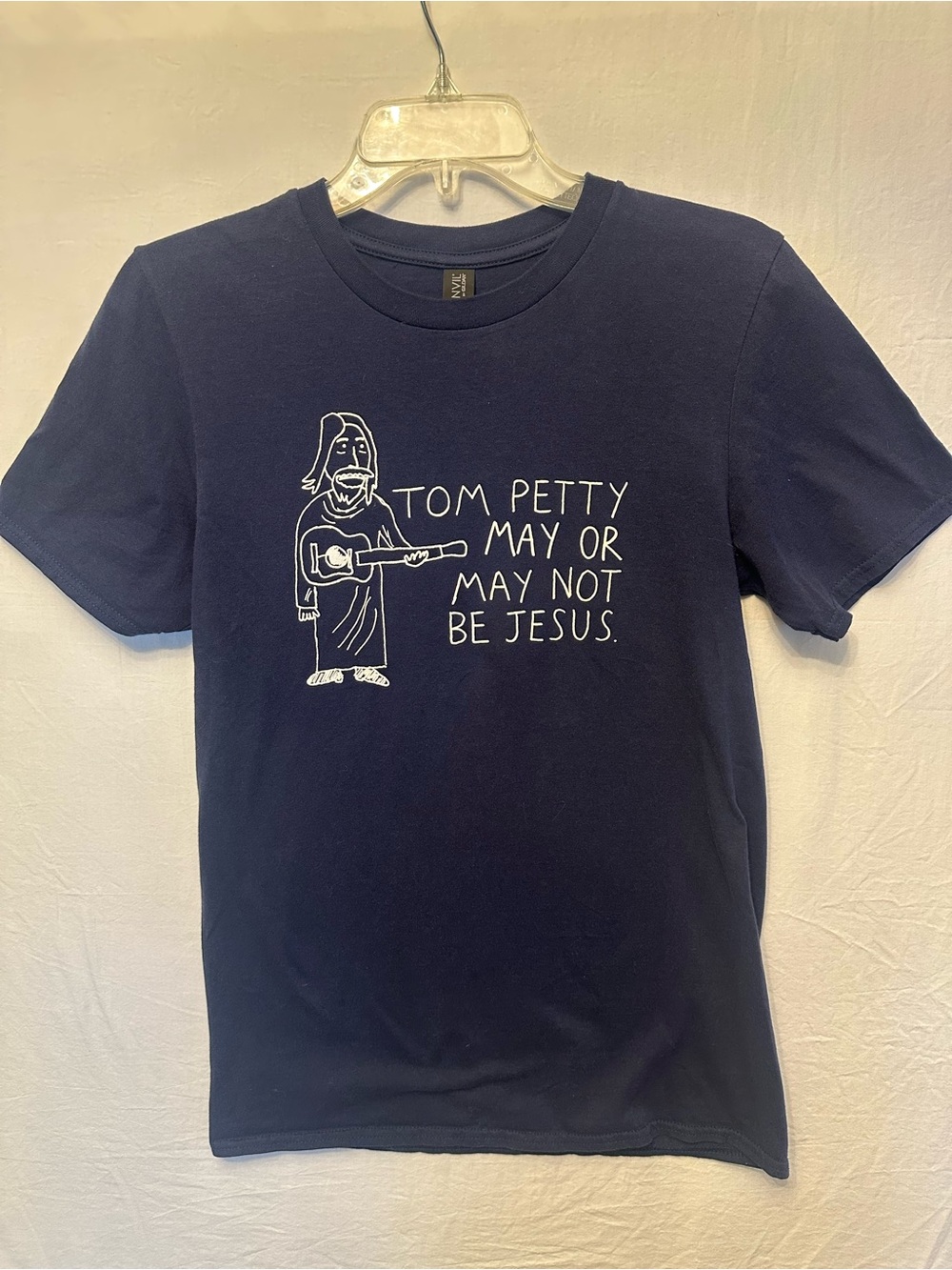 Brett Newski “Tom Petty May Or May Not Be Jesus” Graphic Tee Navy Small